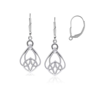 Modern Celtic Knot Sterling Silver Earrings TER2200 - Jewelry